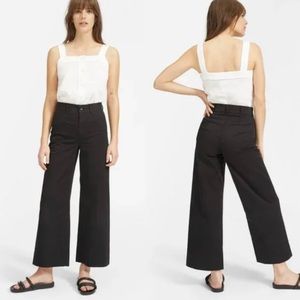 Everlane Wide-leg Cropped Chino- Black, Size 4